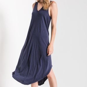 NWT Z Supply The Reverie Midi Dress In Black Iris